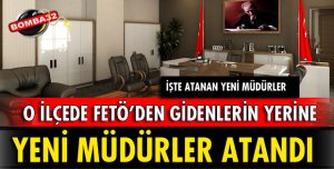 O İLÇEDE BELEDİYENİN MÜDÜRLERİ DEĞİŞTİ