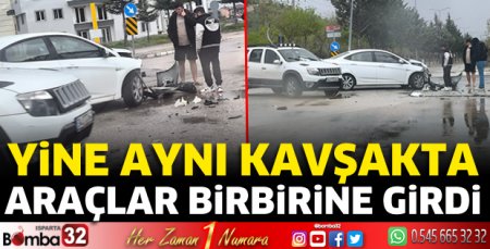 O kavşakta yine kaza