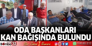 Oda başkanları kan bağışladı