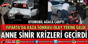 OĞLUNUN KAZA YAPTIĞI YERE GELEN ANNE KRİZ GEÇİRDİ