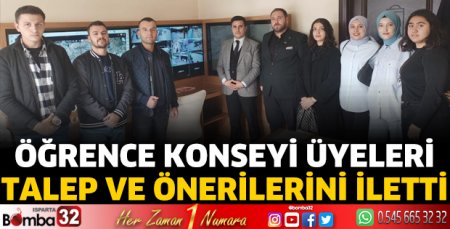 Öğrence Konseyi üyeleri talep ve önerilerini iletti