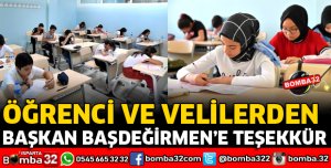 ÖĞRENCİ VE VELİLERDEN BAŞKAN BAŞDEĞİRMEN’E TEŞEKKÜR