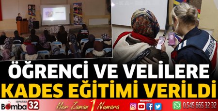 Öğrenci ve velilere KADES eğitimi verildi 