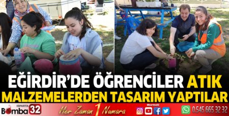 Öğrenciler atık malzemelerden tasarım yaptılar