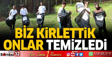 Öğrenciler Gölcük Tabiat Parkında temizlik yaptı