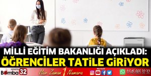 Öğrenciler tatile giriyor