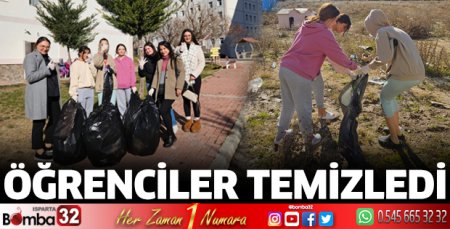 Öğrenciler temizledi