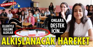 ÖĞRENCİLERDEN GÜVENLİK GÜÇLERİNE MEKTUPLU DESTEK