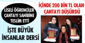 ÖĞRENCİLERDEN İNSANLIK DERSİ