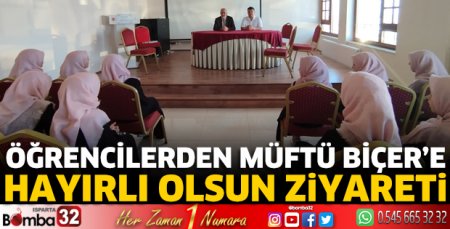 Öğrencilerden Müftü Biçer'e ziyaret