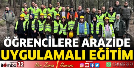 Öğrencilere arazide uygulamalı eğitim