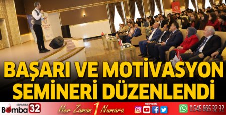 Öğrencilere başarı ve motivasyon semineri