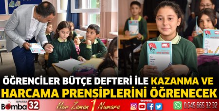 Öğrencilere bütçe defteri dağıtıldı