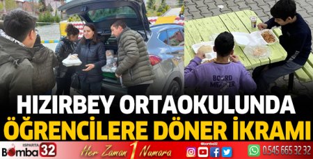 Öğrencilere döner ikramı