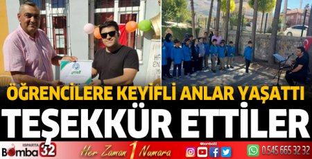 Öğrencilere keyifli anlar yaşattı