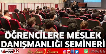 Öğrencilere meslek danışmanlığı semineri