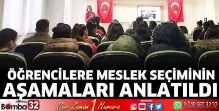 Öğrencilere meslek seçiminin aşamaları anlatıldı