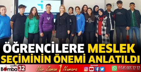 Öğrencilere meslek seçiminin önemi anlatıldı