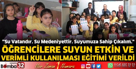 Öğrencilere suyun etkin ve verimli kullanılması eğitimi verildi