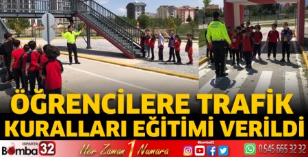 Öğrencilere trafik eğitimi verildi