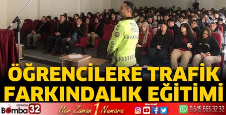 Öğrencilere trafik farkındalık eğitimi