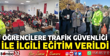 Öğrencilere Trafik Güvenliği ile ilgili eğitim verildi