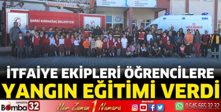 Öğrencilere yangın eğitimi