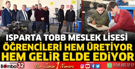 Öğrencileri hem üretiyor hem gelir elde ediyor