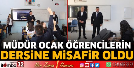 Öğrencilerin dersine misafir oldu