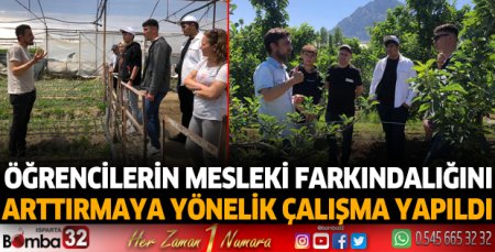 Öğrencilerin mesleki farkındalıklarına yönelik çalışma yapıldı