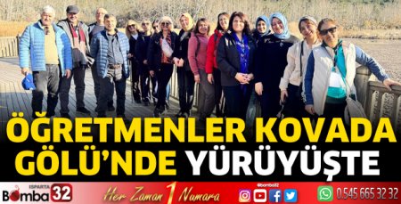 Öğretmenler Kovada Gölü'nde yürüyüşte 