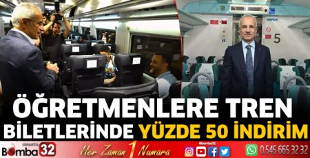 Öğretmenlere tren biletlerinde yüzde 50 indirim