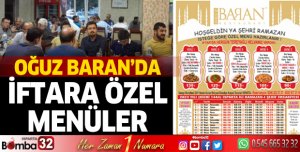 Oğuz Baran'da iftara özel menüler