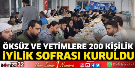 Öksüz ve yetimlere 200 kişilik iyilik sofrası kuruldu