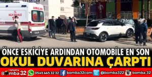 OKUL DUVARINA ÇARPTI