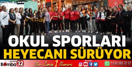 Okul sporları heyecanı sürüyor