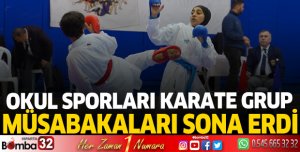 Okul sporları karate grup müsabakaları sona erdi