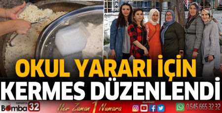 Okul yararı için kermes düzenlendi