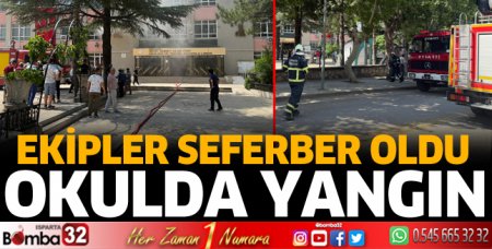 Okulda yangın