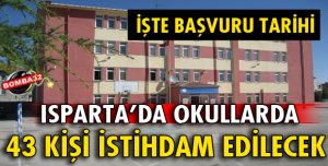 Okullarda 43 kişi istihdam edilecek