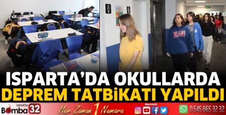 Okullarda deprem tatbikatı yapıldı