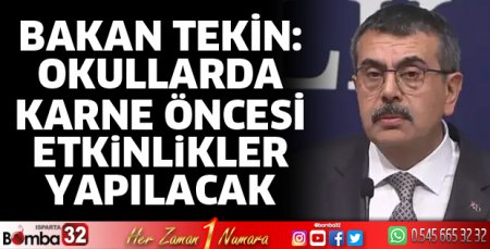 Okullarda karne öncesi etkinlikler yapılacak