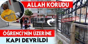 Okulun Demir Kapısının Altında Kalan Öğrenci Yaralandı