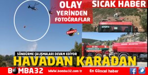 OLAY YERİNDEN FOTOĞRAFLAR HAVADAN KARADAN MÜDAHALE 