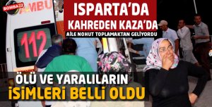 ÖLÜ VE YARALILARIN İSİMLERİ BELLİ OLDU 