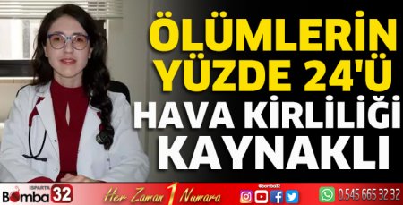 Ölümlerin yüzde 24'ü hava kirliliği kaynaklı