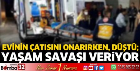 Onarmak için çıktığı çatıdan düştü