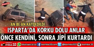 ÖNCE KENDİNİ SONRA JİPİNİ KURTARDI