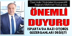 ÖNEMLİ DUYURU
