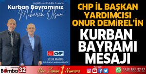 Onur Demirel'den Kurban Bayramı mesajı